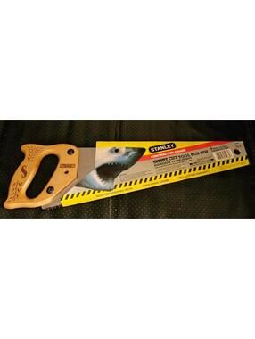 Stanley 15 inch Short Cut Tool Box Hand Saw Engraved Handle Contractor Grade